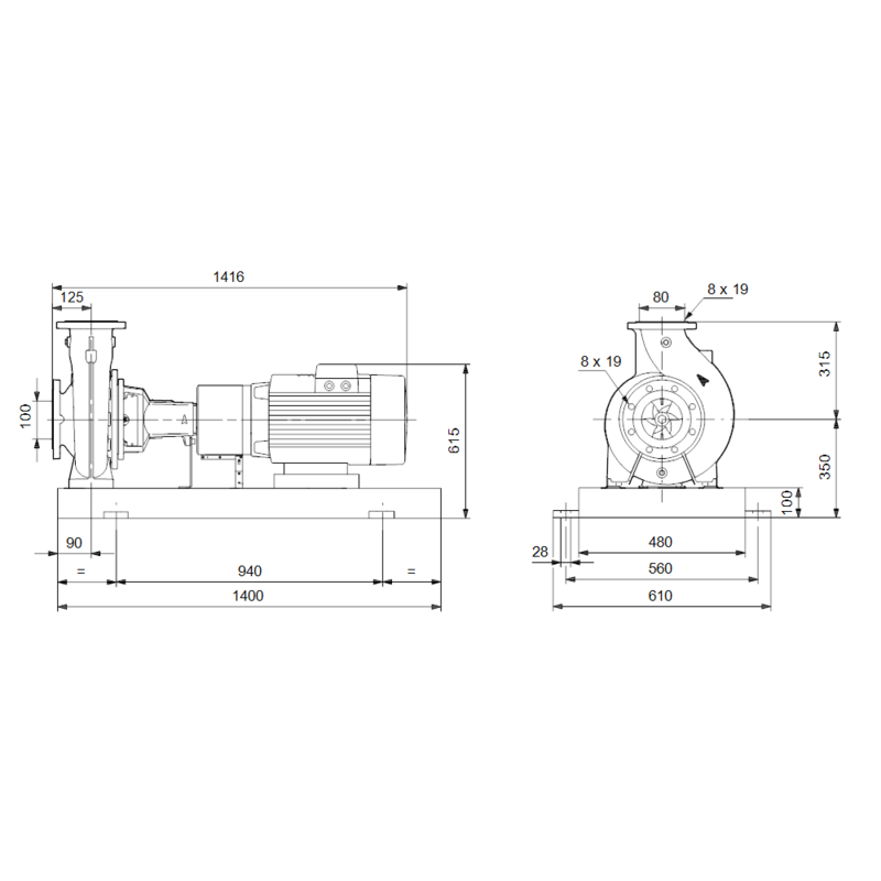 Насос Grundfos NK 80-315/320 A2-F-A-E-BAQE (арт. 97830466)