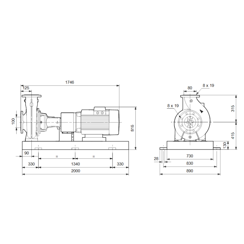 Насос Grundfos NK 80-315/278 A2-F-A-E-BAQE (арт. 97830160)